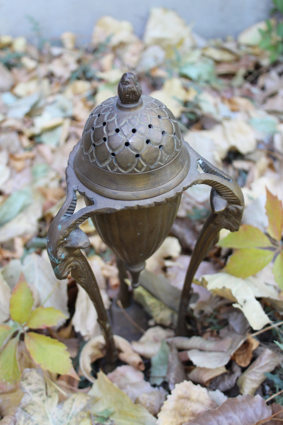 Vintage Bronze Goat Censer