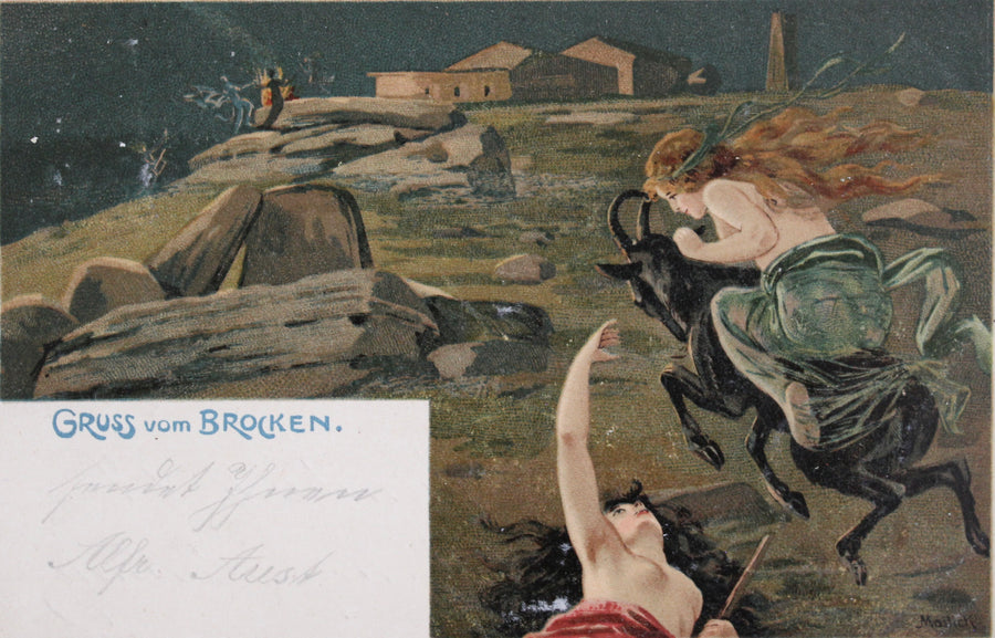 1900s Walpurgisnacht Postcard