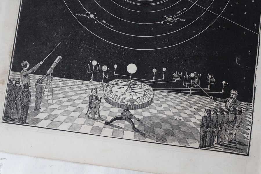 Introduction to Astronomy - 1866 Astronomy Engraving