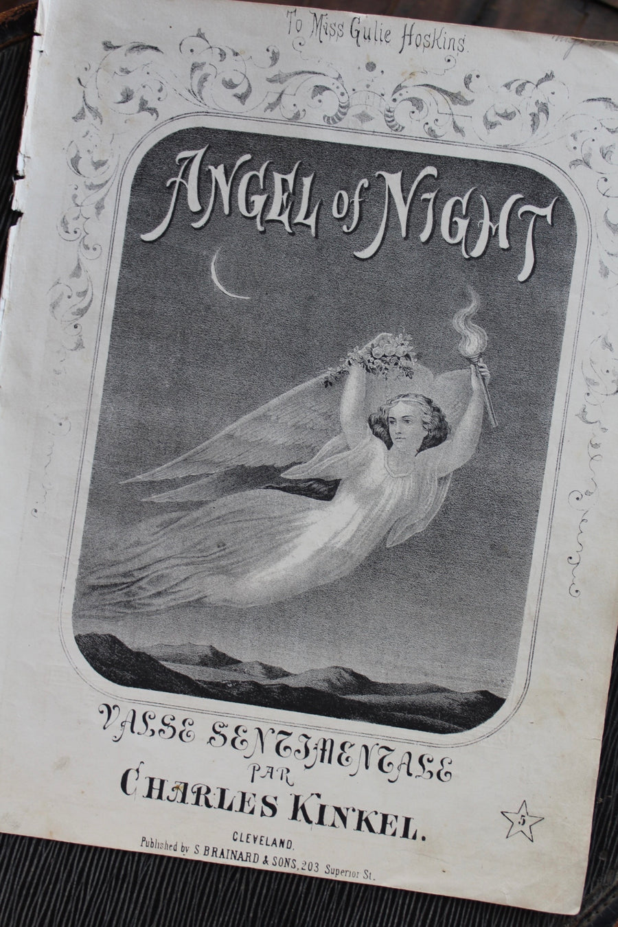 “Angel of the Night” 1867 Sheet Music