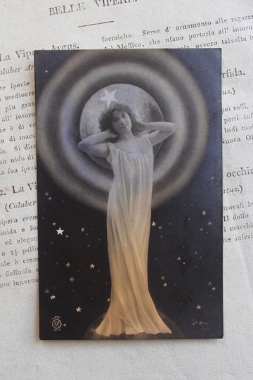 Psychedelic Moon Postcard