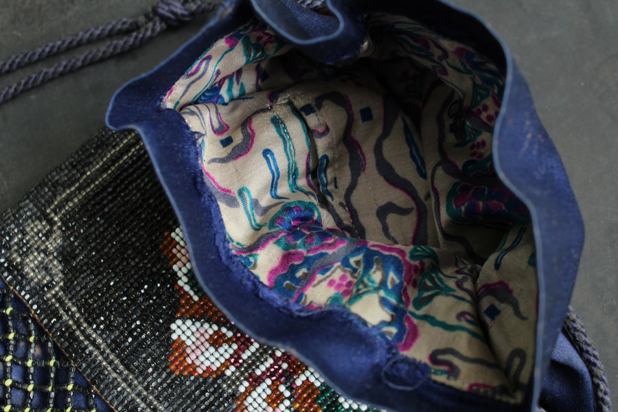 1920s Silk Beaded Butterfly Purse