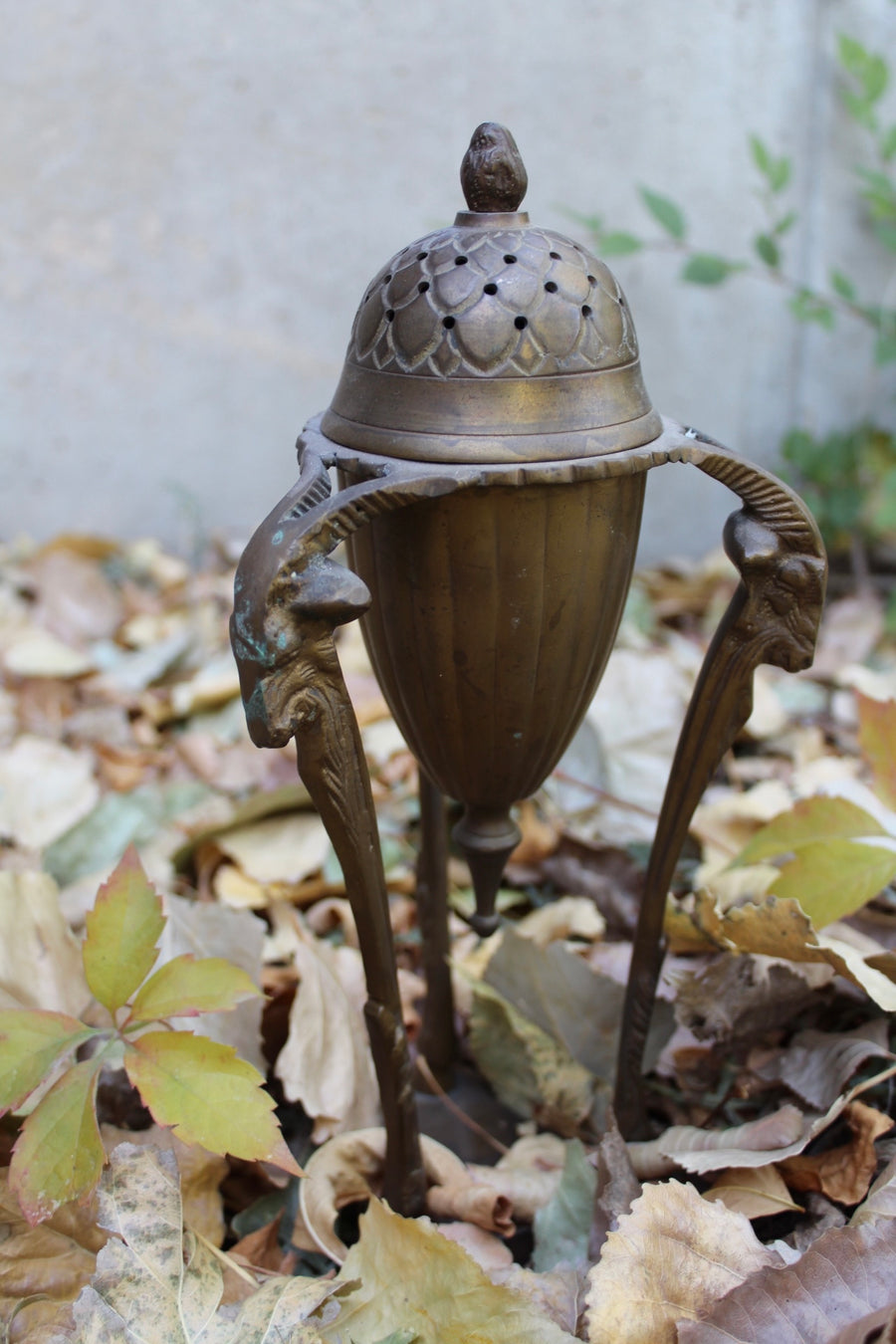 Vintage Bronze Goat Censer