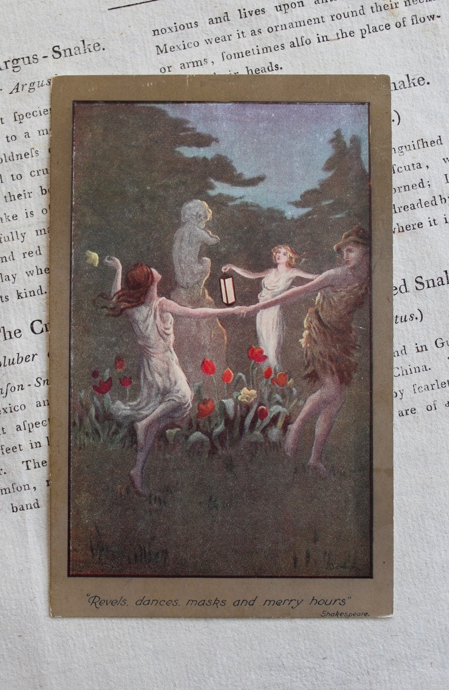 Merry Hours - Shakespeare Series Postcard
